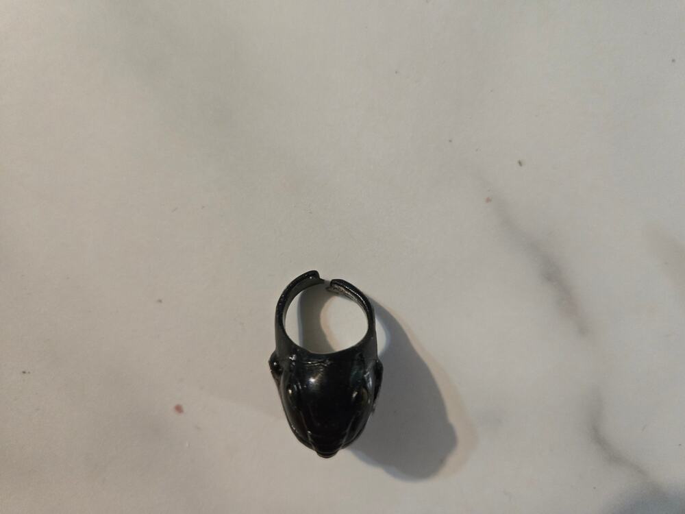 Vintage 1990s Mighty Morphin Power Rangers Black Ranger Plastic Toy Ring